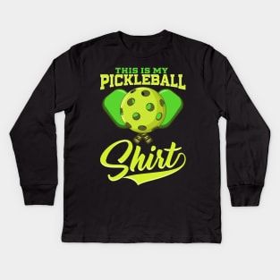 This Is My Pickleball Shirt Kids Long Sleeve T-Shirt